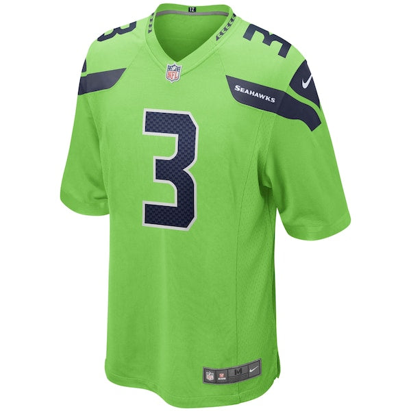 Russell Wilson Seattle Seahawks Nike Alternate Game Jersey - Neon Green - Image 2