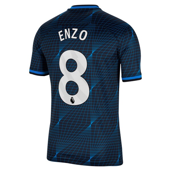 Enzo Fern¨¢ndez Chelsea Nike 2023/24 Away Stadium Replica Player Jersey - Navy/Blue/Mint - Image 7