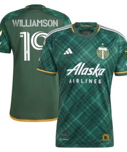 Eryk Williamson Portland Timbers adidas 2024 Portland Plaid Kit Authentic Jersey - Green