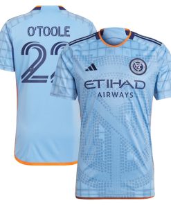Kevin O'Toole New York City FC adidas 2024 The Interboro Kit Replica Player Jersey?¨C Light Blue