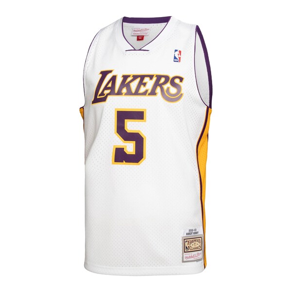 Robert Horry Los Angeles Lakers 2001/02 Hardwood Classics Swingman Jersey - White - Image 2