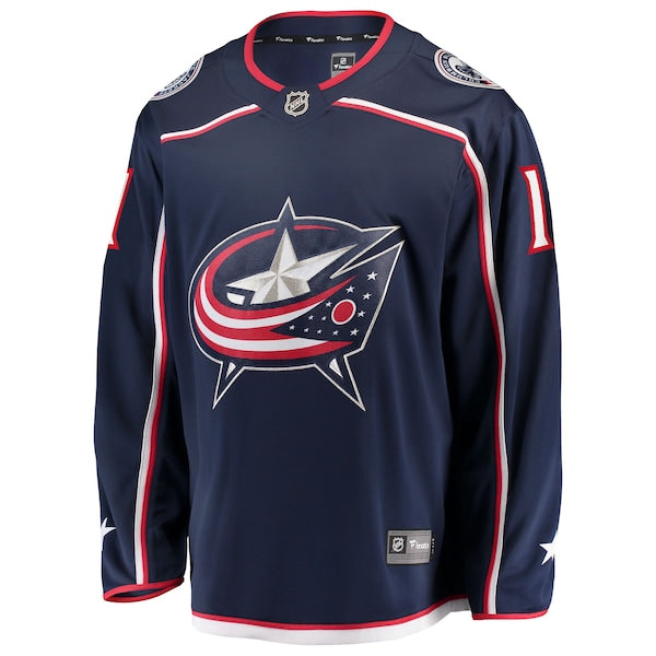 Miles Wood Columbus Blue Jackets Home Breakaway Jersey - Navy - Image 2