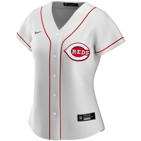 Cincinnati Reds Nike Women's Home Replica Custom Jersey - White - Image 2