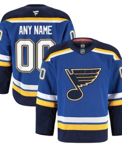 Alternative view of St. Louis Blues  Home Authentic Pro Custom Jersey - Blue/White