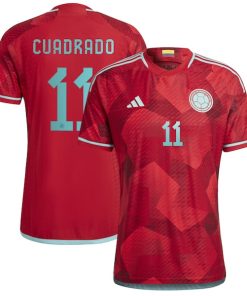 Juan Cuadrado Colombia National Team adidas 2022/23 Away Authentic Player Jersey - Red