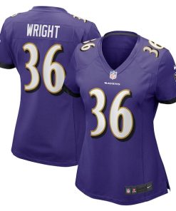 Owen Wright Baltimore Ravens Nike Women's  Game Jersey -  Purple