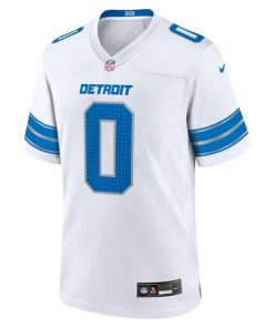 Alternative view of Jahmyr Gibbs Detroit Lions Nike Game Player Jersey - White