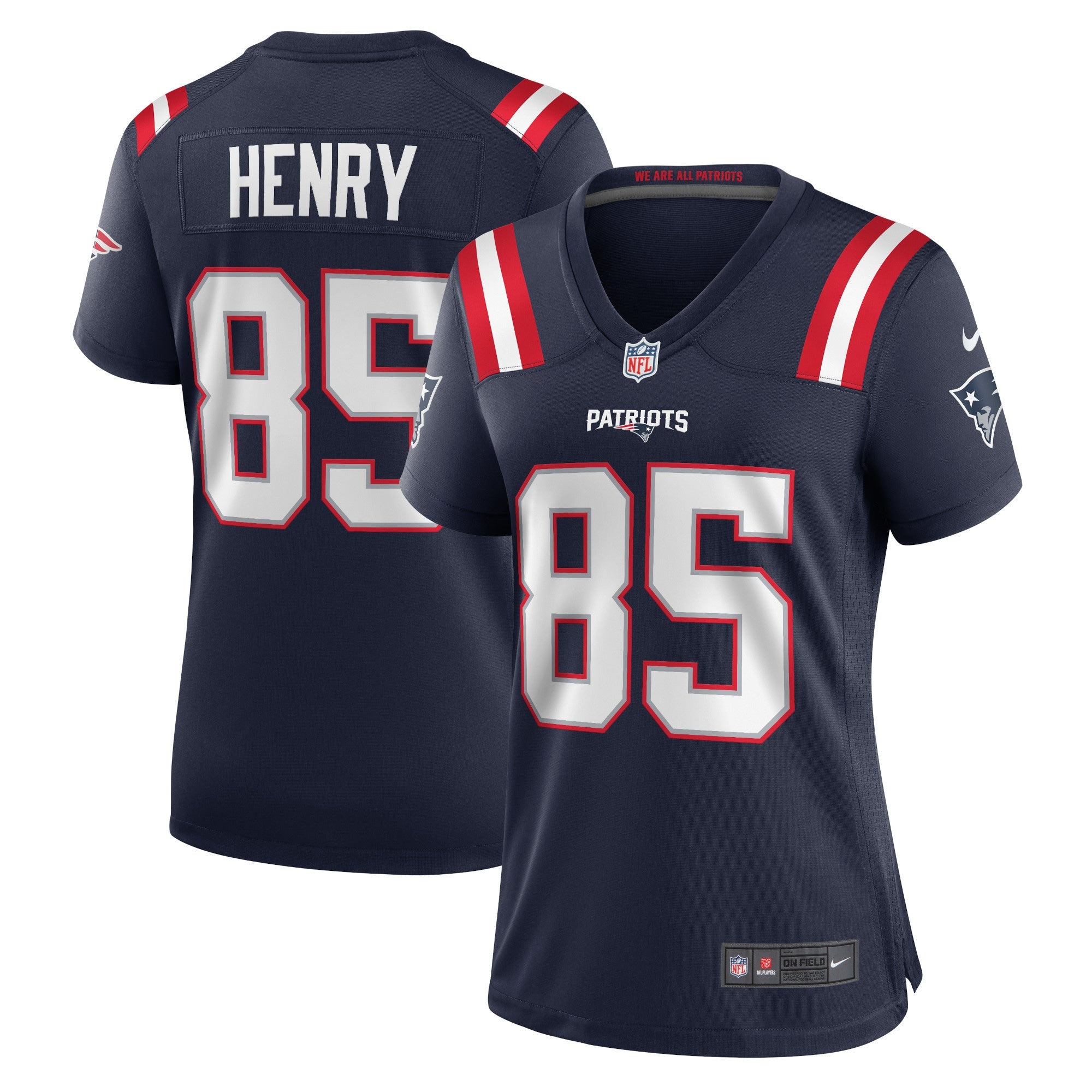 Hunter Henry New England Patriots Nike Women's Team Game Jersey - Red/Navy - Image 5
