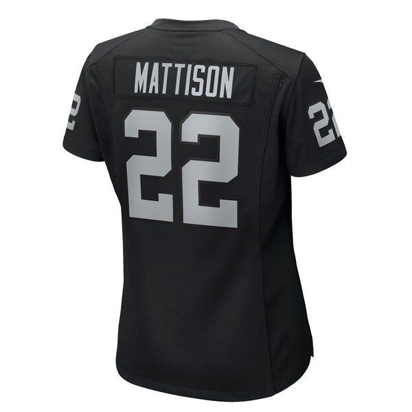 Alexander Mattison Las Vegas Raiders Nike Women's Game Jersey - Black - Image 3