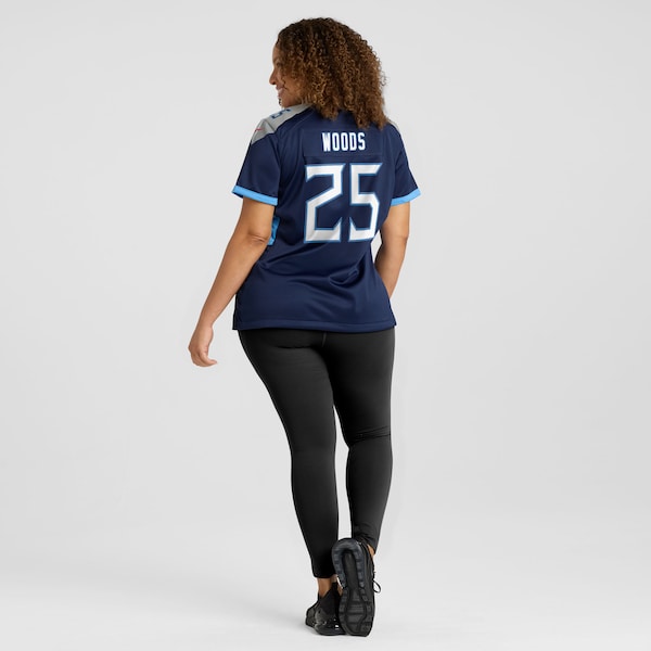 Xavier Woods Tennessee Titans Nike Women's Team Game Jersey - Navy - Image 7