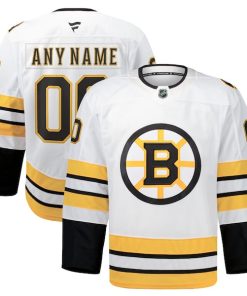 Boston Bruins  Away Authentic Pro Custom Jersey - White/Black