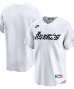 Alternative view of Houston Astros Nike Throwback Cooperstown Collection Limited Jersey - White/Cream