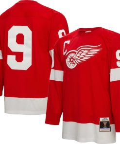 Gordie Howe Detroit Red Wings Captain Patch 1960/61 Blue Line Player Jersey - Red