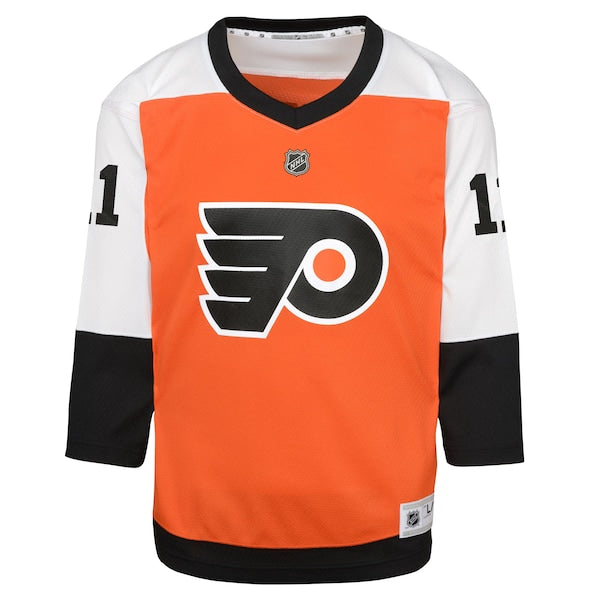 Travis Konecny Philadelphia Flyers Youth Home Replica Player Jersey - Burnt Orange - Image 2