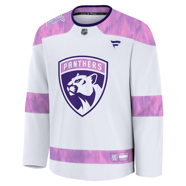 Florida Panthers Hockey Fights Cancer Practice Jersey - White - Image 2