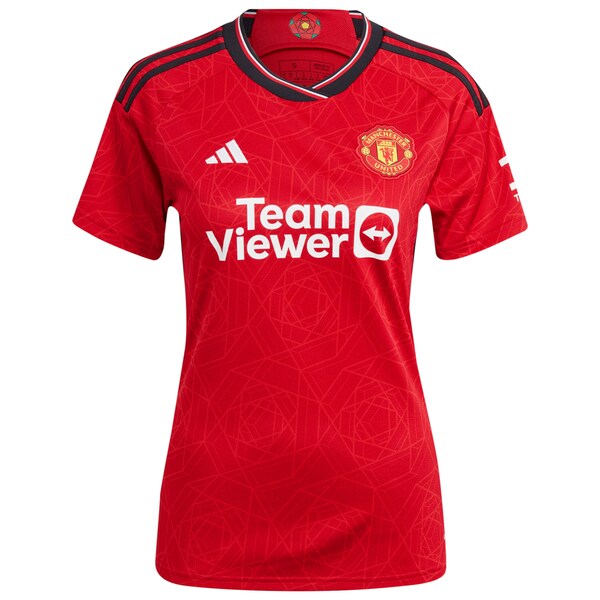 Manchester United adidas Women's 2023/24 Home Replica Custom Jersey - Red - Image 2