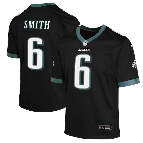 DeVonta Smith Philadelphia Eagles Nike Youth Game Jersey - Black/White - Image 2