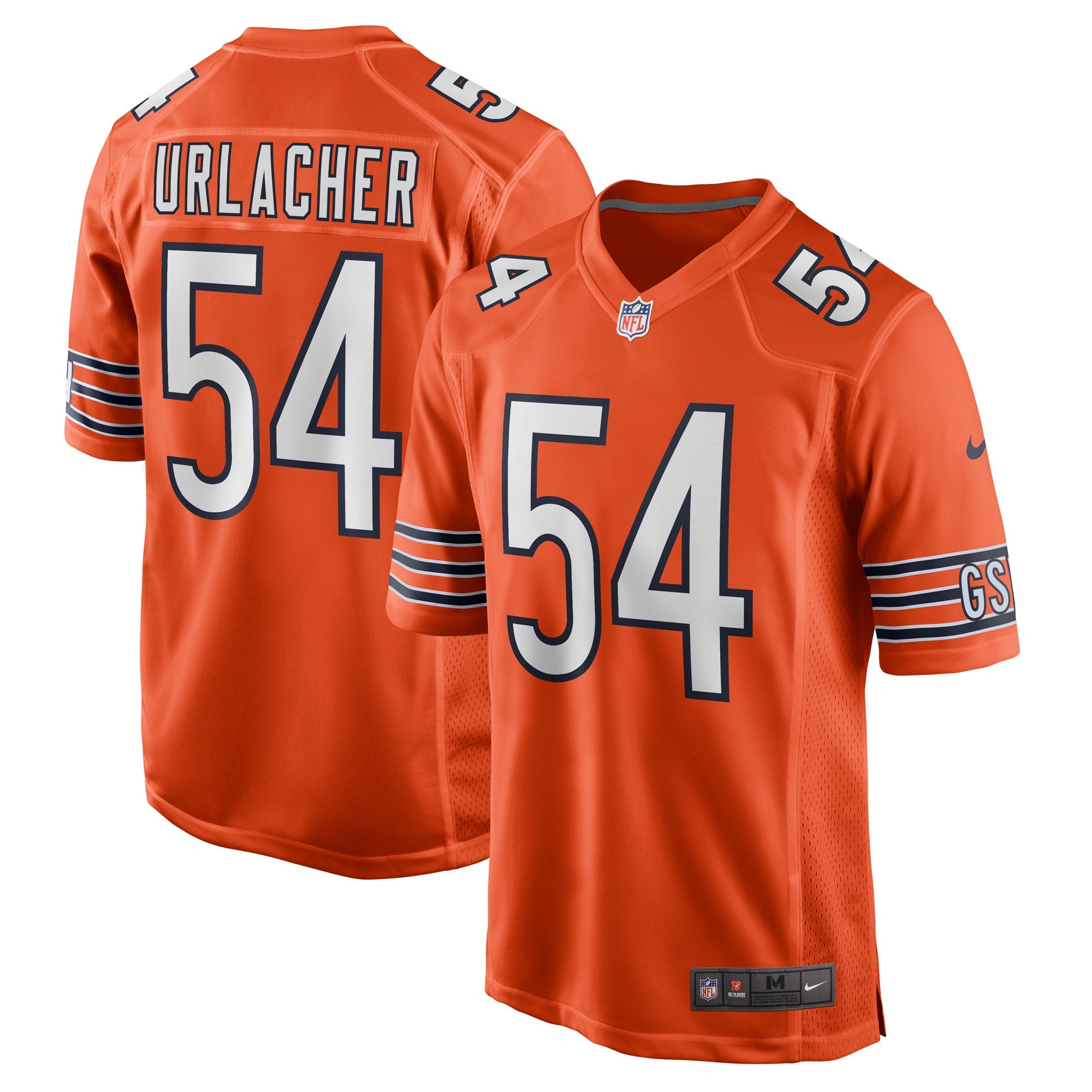 Brian Urlacher Chicago Bears Nike Game Retired Player Jersey - Navy/Orange/White - Image 7