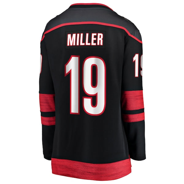 K'Andre Miller Carolina Hurricanes Women's Home Breakaway Jersey - Black - Image 4