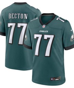 Mekhi Becton Philadelphia Eagles Nike Team Game Jersey - Midnight Green