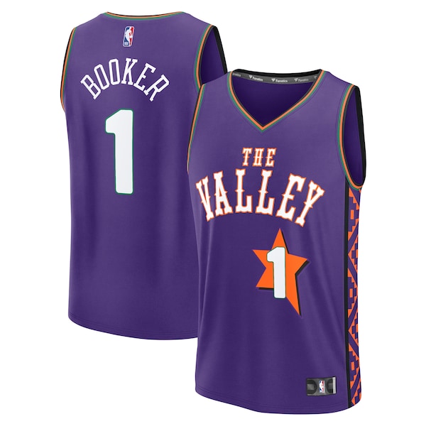Devin Booker Phoenix Suns Youth 2024/25 Fast Break Player Jersey - City Edition - Purple