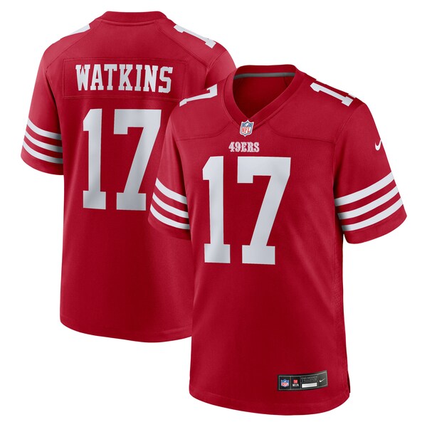 Jordan Watkins San Francisco 49ers Nike Team Game Jersey - Scarlet - Image 2
