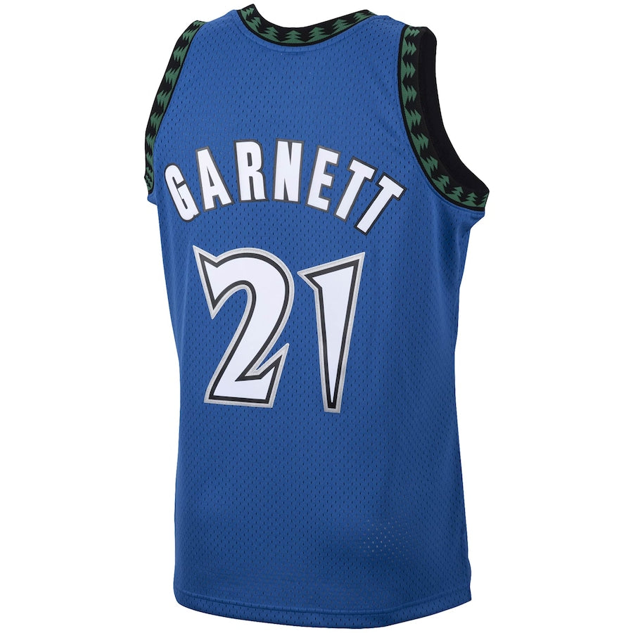 Kevin Garnett Minnesota Timberwolves 2001/02 Hardwood Classics Swingman Jersey - Blue - Image 3