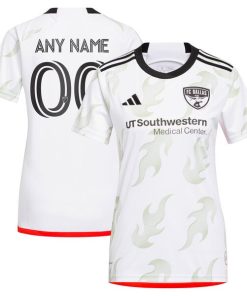 FC Dallas adidas Women's 2024 Burn Baby Burn Replica Custom Jersey - White