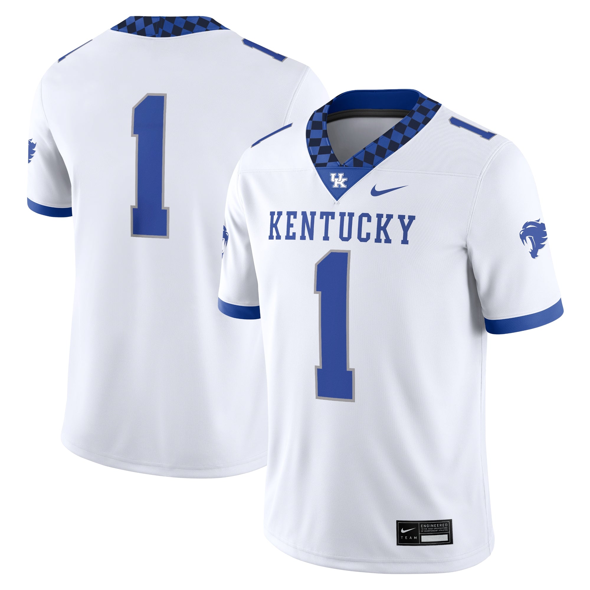 #1 Kentucky Wildcats Nike Game Jersey - Royal/White - Image 6