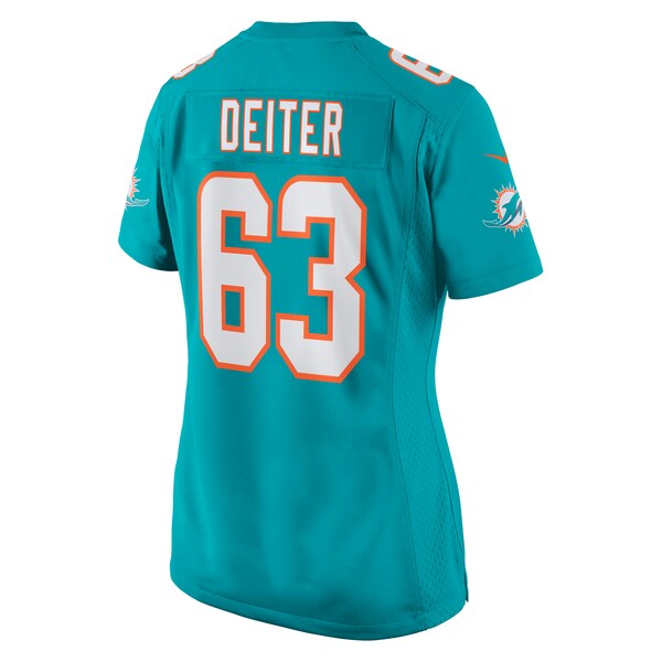Michael Deiter Miami Dolphins Nike Women's Game Jersey - Aqua - Image 3