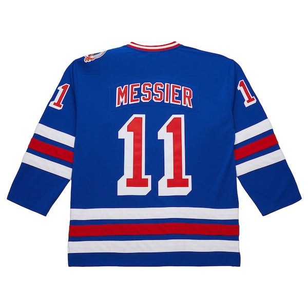 Mark Messier New York Rangers 1993-94 Power Play Jersey - Royal/White - Image 4