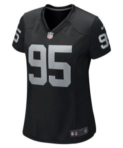 Alternative view of John Jenkins Las Vegas Raiders Nike Women's Game Jersey - Black