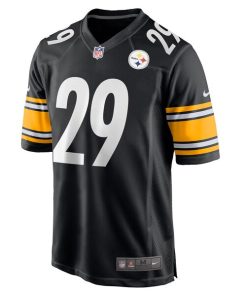 Alternative view of Ryan Watts Pittsburgh Steelers Nike  Game Jersey -  Black