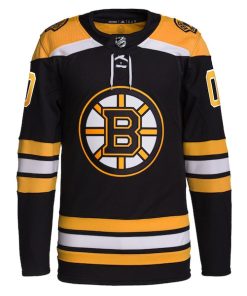 Alternative view of Boston Bruins adidas  Home  Primegreen Authentic Custom Jersey - Black