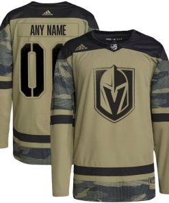 Vegas Golden Knights adidas Military Appreciation Team Authentic Custom Practice Jersey - Camo