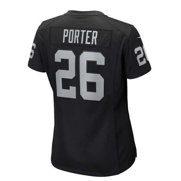 Darien Porter Las Vegas Raiders Nike Women's Team Game Jersey - Black - Image 3