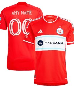 Chicago Fire adidas 2024 Return To Red Authentic Custom Jersey - Red