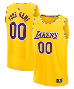 Los Angeles Lakers  Fast Break Custom Jersey - Icon Edition - Gold