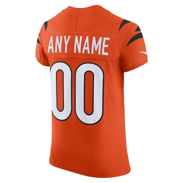 Cincinnati Bengals Nike Alternate Vapor F.U.S.E. Elite Custom Jersey - Men's Orange/Black - Image 4