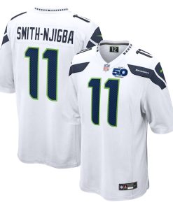 Jaxon Smith-Njigba Seattle Seahawks Nike 50th Season Game Jersey - White/Royal