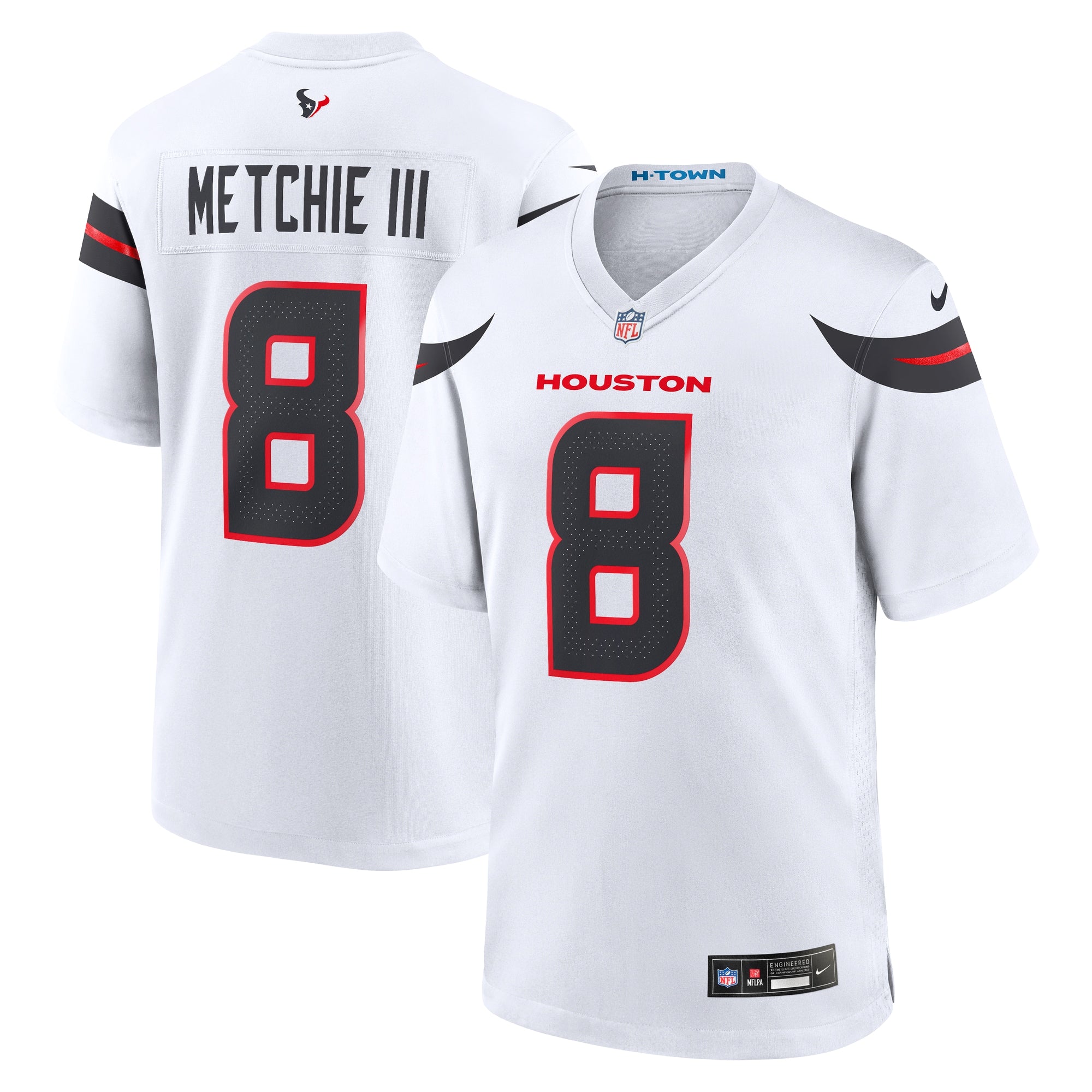 John Metchie III Houston Texans Nike Team Game Jersey - Navy/Red/White - Image 9