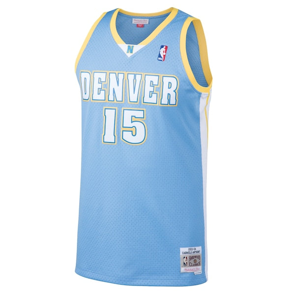 Carmelo Anthony Denver Nuggets Hardwood Classics Swingman Jersey - Light Blue - Image 3