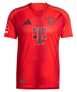 Alternative view of Jamal Musiala Bayern Munich adidas 2024/25 Home Authentic Player Jersey - Red