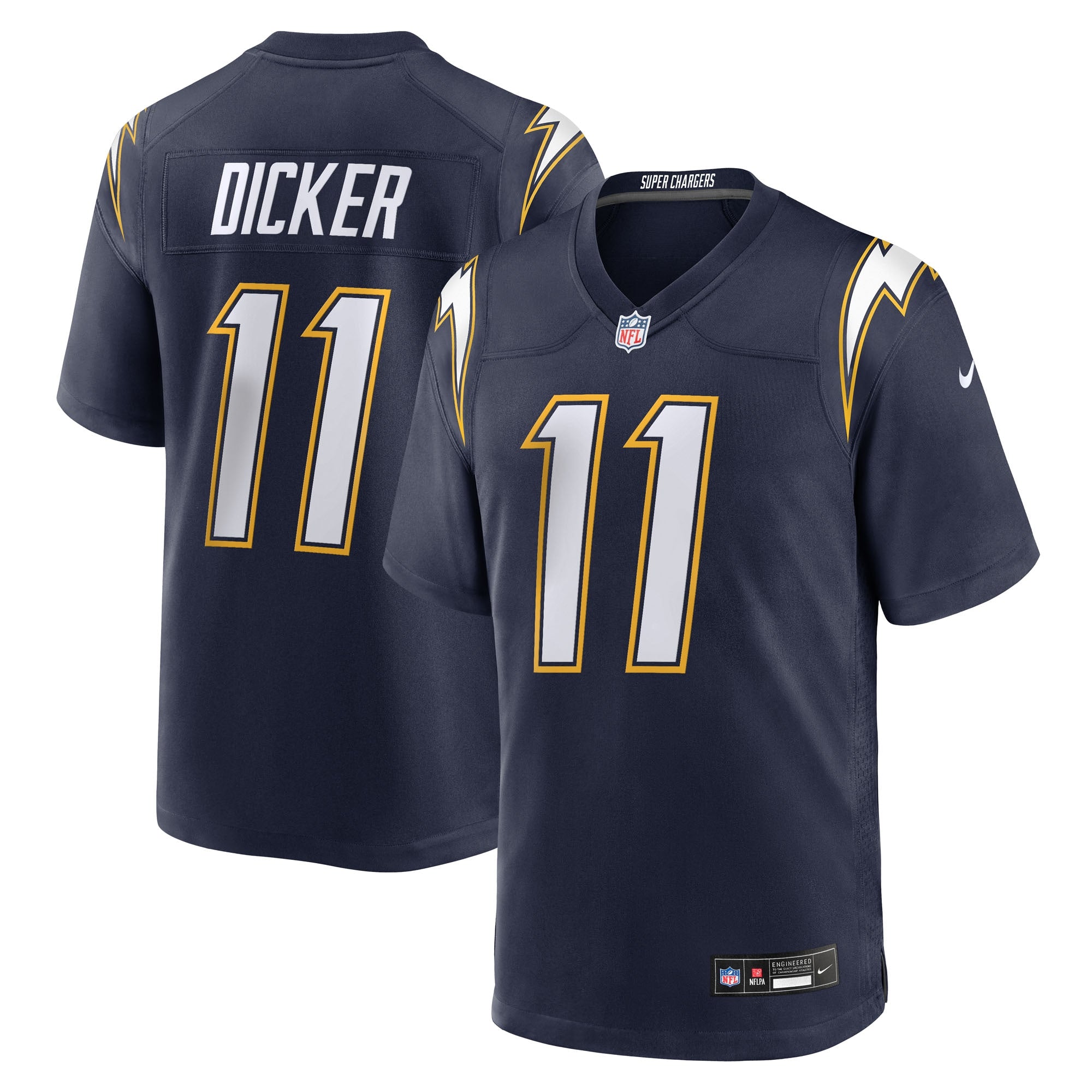 Cameron Dicker Los Angeles Chargers Nike Alternate Game Jersey - Gold/Navy/Powder Blue - Image 7