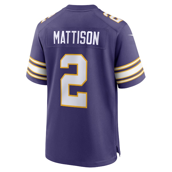 Alexander Mattison Minnesota Vikings Nike Classic Player Game Jersey - Purple - Image 3