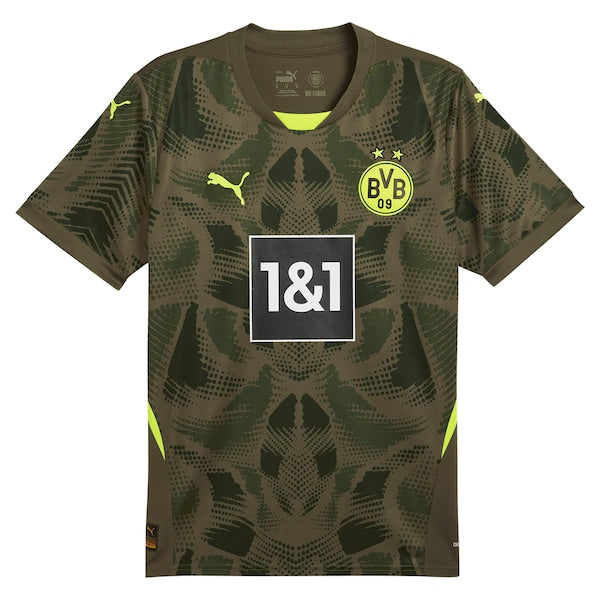 Borussia Dortmund Puma 2024/25 Replica Short Sleeve Goalkeeper Jersey - Olive - Image 2