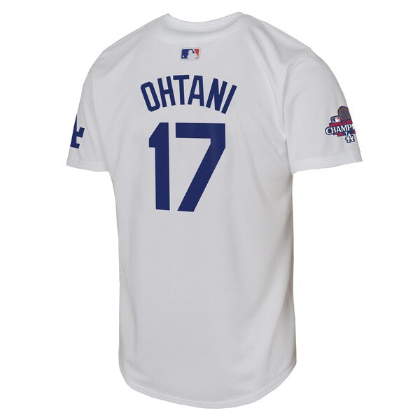 Shohei Ohtani Los Angeles Dodgers Nike Youth 2024 World Series Champions Limited Player Jersey - White - Image 3