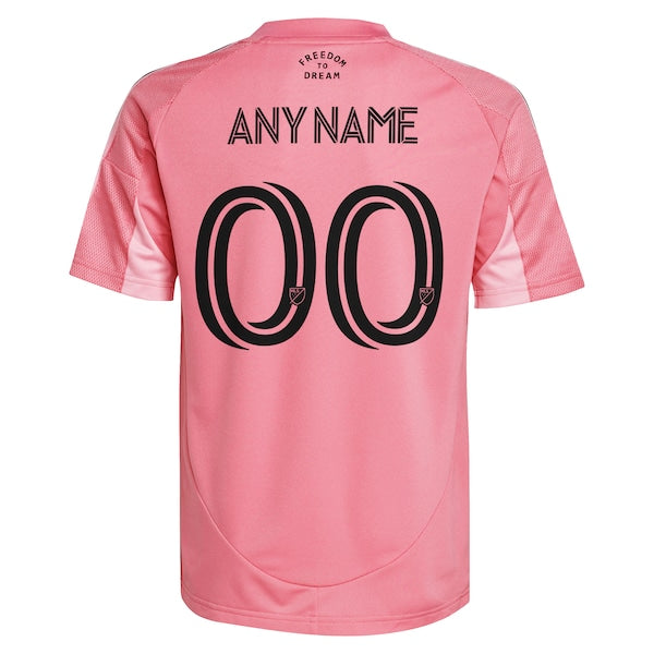 Inter Miami CF adidas Youth 2025 Euforia Replica Custom Jersey - Light Pink - Image 3