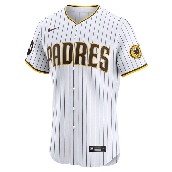 San Diego Padres Nike Home Elite Patch Jersey - White - Image 2