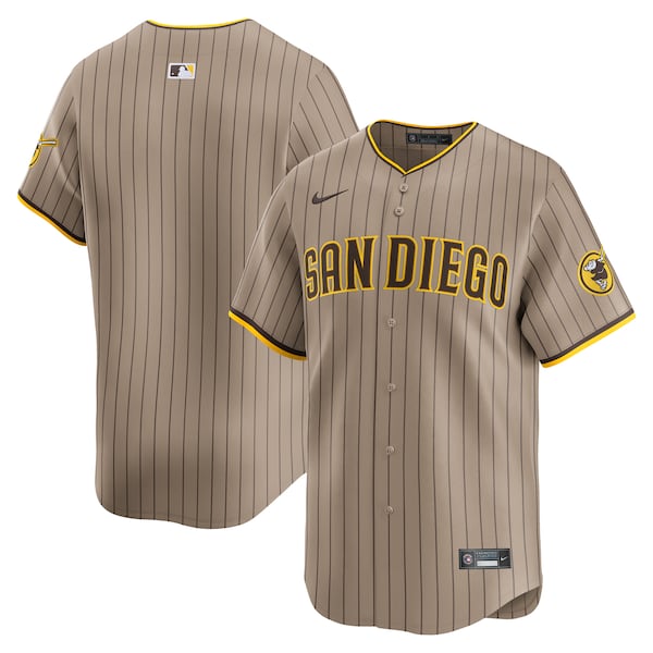 San Diego Padres Nike Alternate Limited Jersey - Khaki/White - Image 2